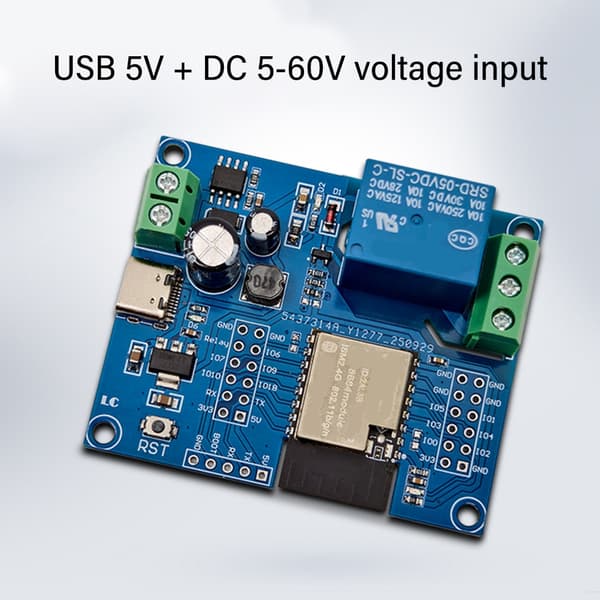 Programmerbar relémodul med C2 og GPIO-utvidelse