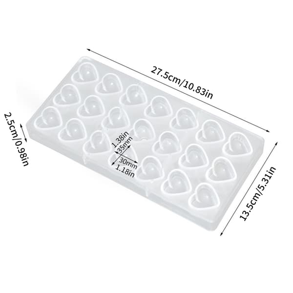 Nonstick Plast Hjerteform DIY Bageforme til Chokolade Slik Hjemmebagning