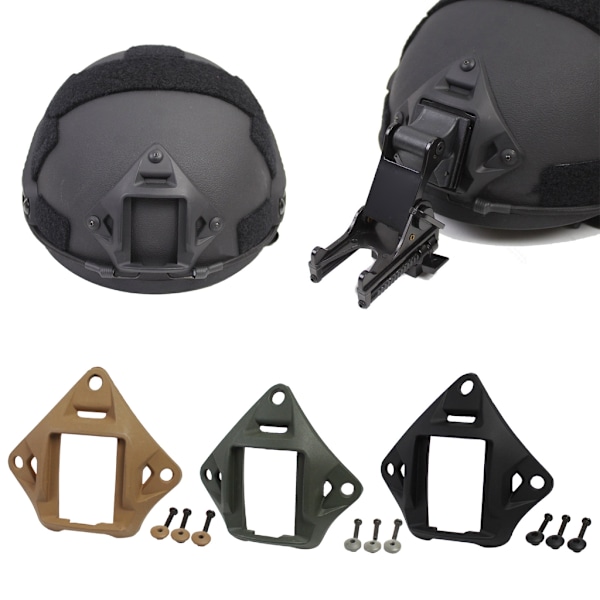 Taktisk hjelm NVG montering base shroud, aluminiumlegering montering holder base Mud Color