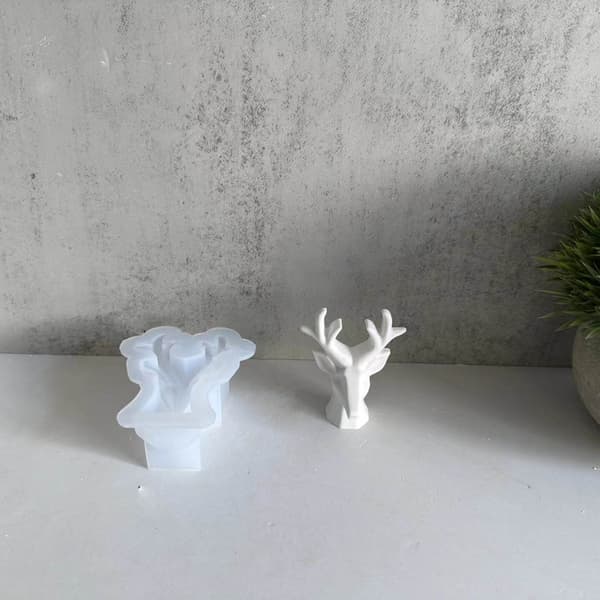 2x Hjort Resinformar Jul Älg Silikonform Ljusformar Gipsformar