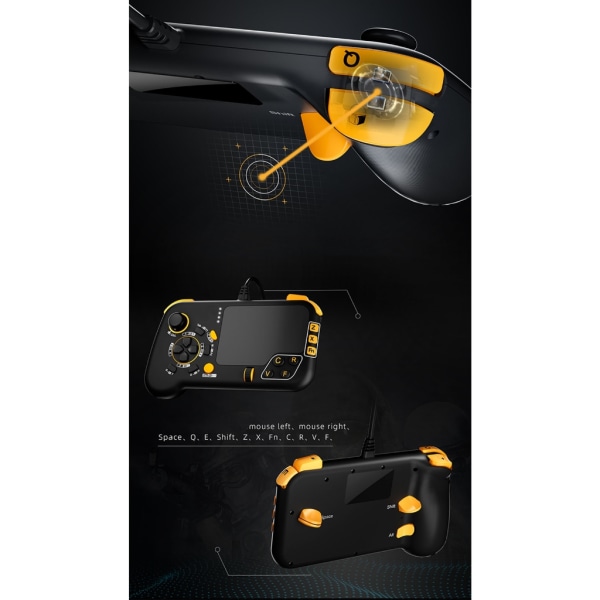 Trådbunden spelkontroll, PC Game Controller joystick med triggerknappar för PS5 Black