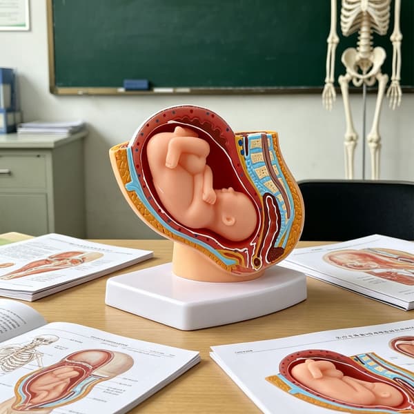 Anatomisk graviditetsfosterudviklingsmodel 1:3 skala kvindelig bækkenmodel