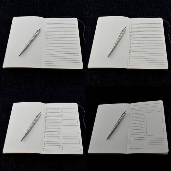 4 stk. plastik notesbog stencil multifunktionelle journal skabeloner til journal