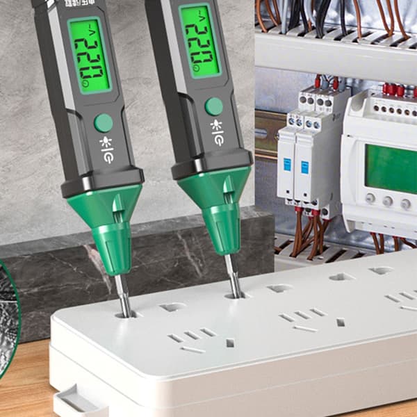 Elektriker Spänningstestare Digital LED-skärm Multifunktionella Säkerhetsdesigner