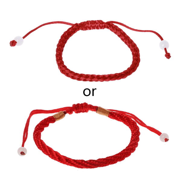 Lucky Red String Armband Kabbalah Amulett för skydd Rött rep för tjej/pojke