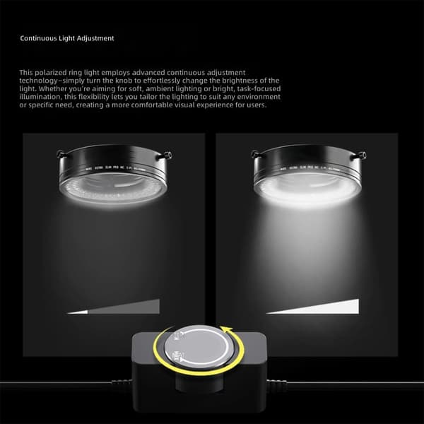 Justerbar 72 LED-ringlys-belysning til stereomikroskop og kamera