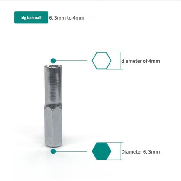Hexagonal Bit Adapter Sæt 4mm 6,35mm Ergonomisk Til Professionelle Teknikere