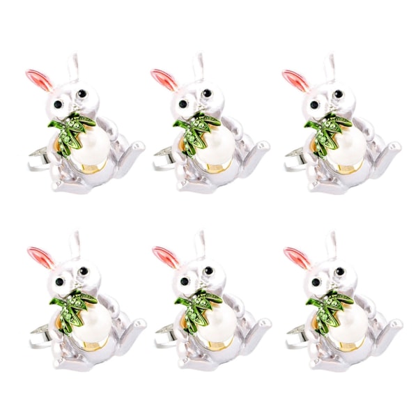 Kanin servetter Ringar Hållare Bordsdekorationer för påskfest familjesammankomster