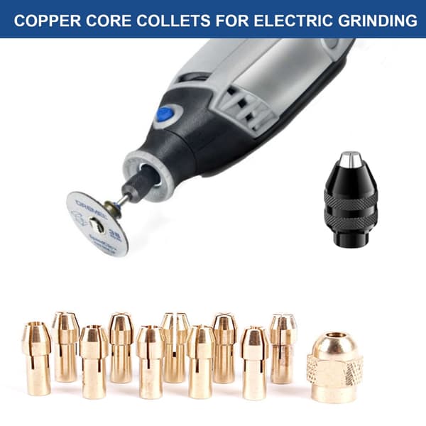 Borrfoder Spännhylsa Set Borrfoder Spännhylsa Kit 0.5-3.2mm Skaft Ersättning 4486