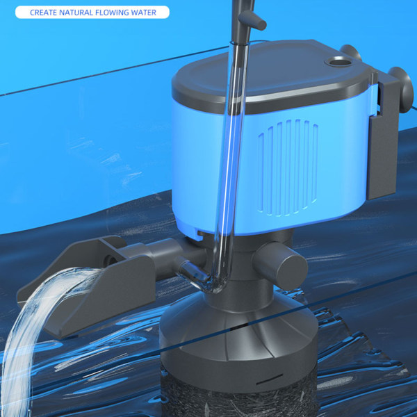Fish for Tank Filter System Vattenpump Akvarium Bajs Sug Separator Remover Rengöring Toalett EU L