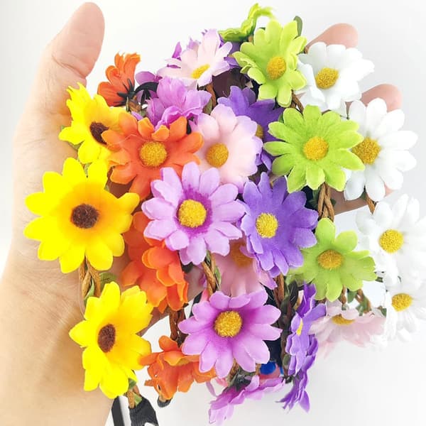 12 stk. Jentepust Krone Blomsterkrone Blomsterhårbånd Hodeplagg Hårbånd