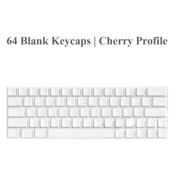 64 stk. PBT Blank Keycap Original Profil Gaming Keycap DIY Key Button Keycap