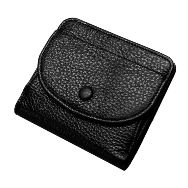 Mode Kvinnor Läderplånbok Clutch Handväska Dam Liten Handväska Väska Korthållare Cha Black