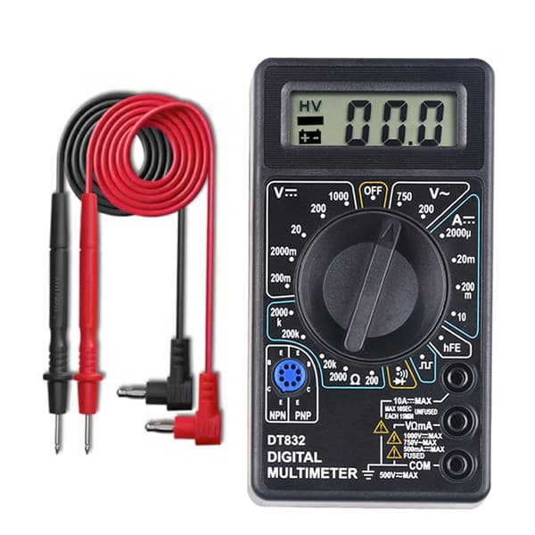 Lille digitalt multimeter ABS voltmeter til spændingsstrømmodstand Diode