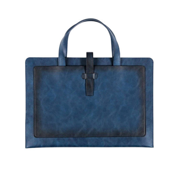 Håndholdt File Folder Opbevaringstaske Læder File Folder Laptop Sleeve Dokumenttaske null - 1