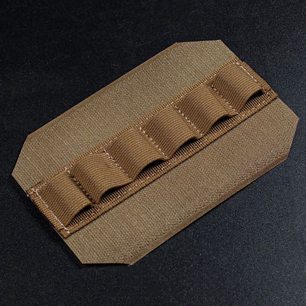 Patronhylster for brystsele jaktvest løkkepanel drop pouch insert 6 hole gray