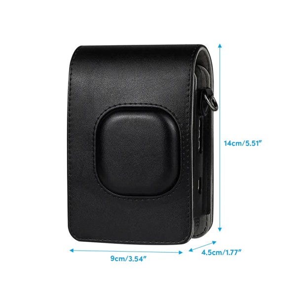 Cover för Mini LiPlay PU-läderskydd med axelrem Kamerahållare Dammtät case Blush gold