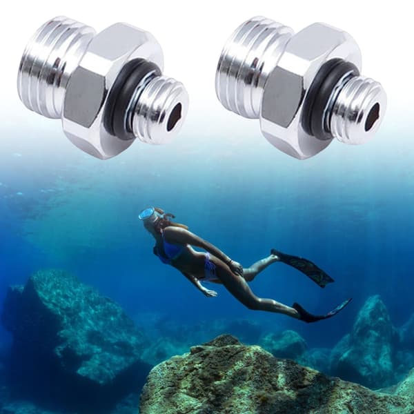 Splitter Diver Regulator i rustfritt stål, roterbare justerbare slangeadaptere