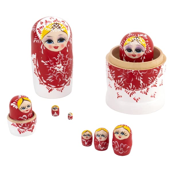 Babushka Set Ryska Nesting Dolls 10 lager Matryoshka Stacking Toy Heminredning