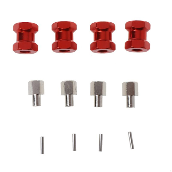 4 STK Hjul Hex Hub M12 12mm forlengelsesadapter M15 15mm 4 Lengre kombikobling