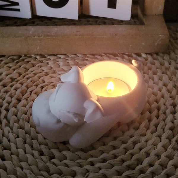 Sovende Hund Silikoneforme Dyrestøbeforme Ornament Gipsforme DIY