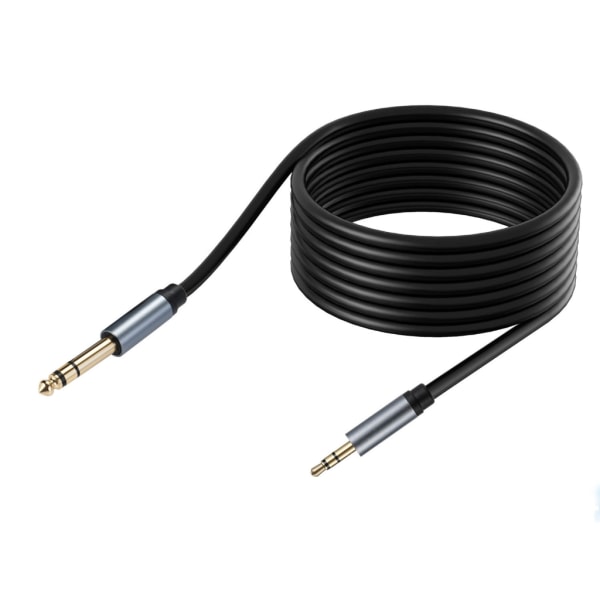 6,35 mm 1/4 tum till 3,5 mm 1/8 tum TRS Stereo Aux-kabel för hemmabio för bärbar dator 30cm