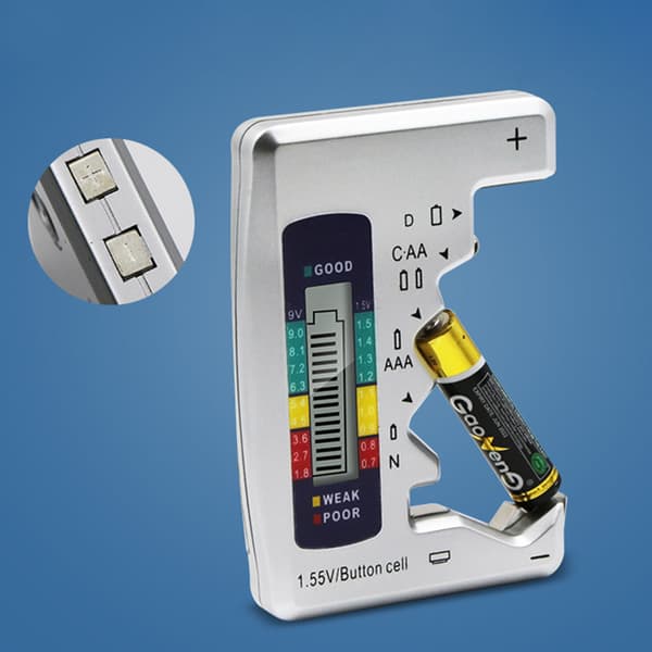 Digital LCD-skjerm Batteritester Litium Batterikapasitet Kontroller Celletester