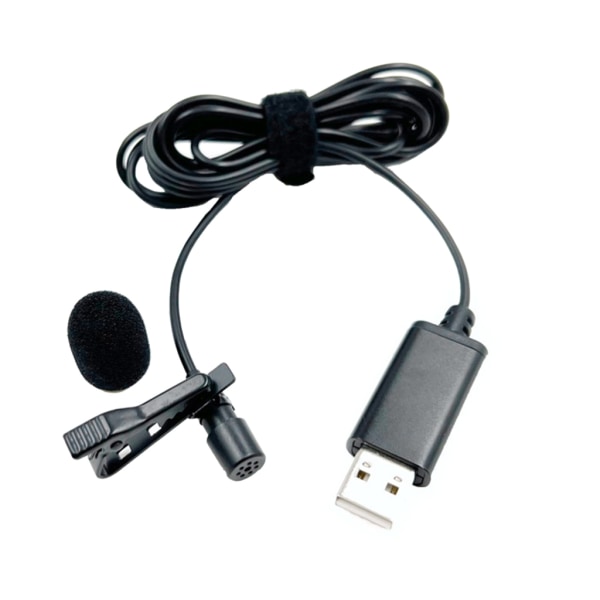 USB Mini Bärbar Clip-on Lapel Lavalier Knapphål Mic Trådbunden mikrofon för mobiltelefon DSLR kamera Laptop 1.5 m