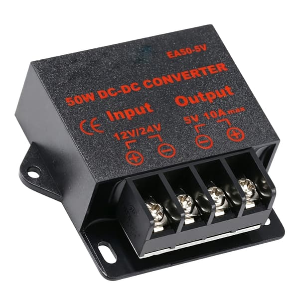 IP68 Vanntett 12V 24V til 5V 10A Strømmodul for bruk i tøffe miljøer