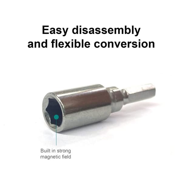 Hexagonal Bit Adapter Sæt 4mm 6,35mm Ergonomisk Til Professionelle Teknikere