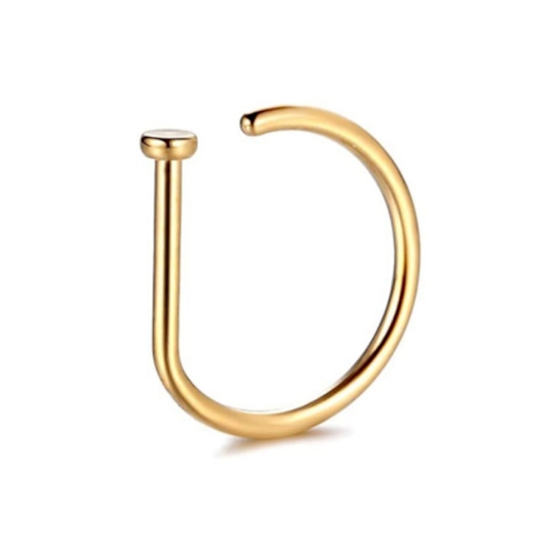 Rostfritt stål D-formade näsringar Pirecing Tragus Septum Ring Näsborre Tragus Conch Pirecing Hoop Ring Modesmycken
