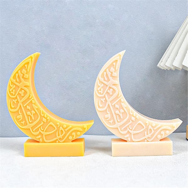 Mån Resin Form Ljusformar Månformade Silikonformar DIY Gjutformar