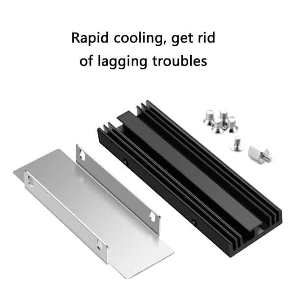 M.2 2280 Solid Harddisk Aluminium Køleplade M.2 SSD NVMe Køleplade