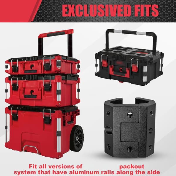 Aluminium Rail Clip för Power Tool Packouts System Rails Packouts Rail Adapter