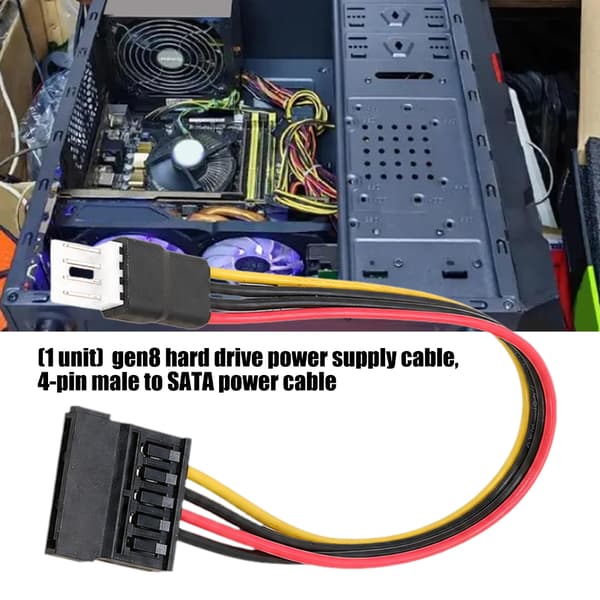 PVC 4Pin til SATA strømadapterkabel til Gen8 computerhardware