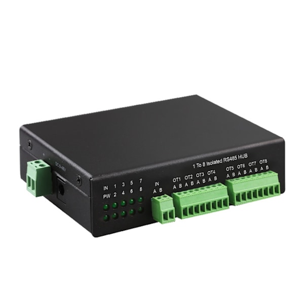 Industriell kvalitet 1 till 8 RS485 Hub Plug for Play Dubbelvägskommunikation 8-portars RS485 Adapter Isolerad 128 Enhet Varje Cha