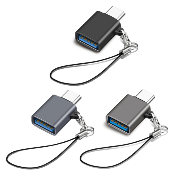USB C till USB 3.2 10 Gbps Adapter USB C Hane till USB 3.2 Honadapter OTG Adapter Förlängningskontakt för bärbar dator Black