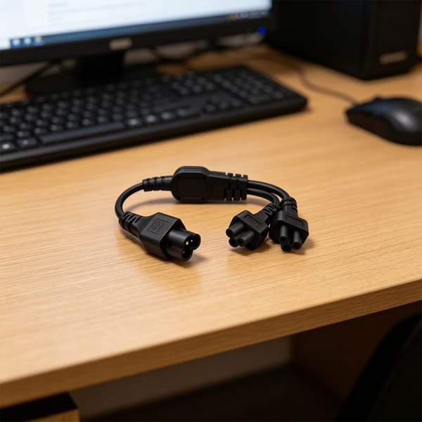 30 cm kort C6 han til to C5 hun strømfordelerkabel til bærbar computer