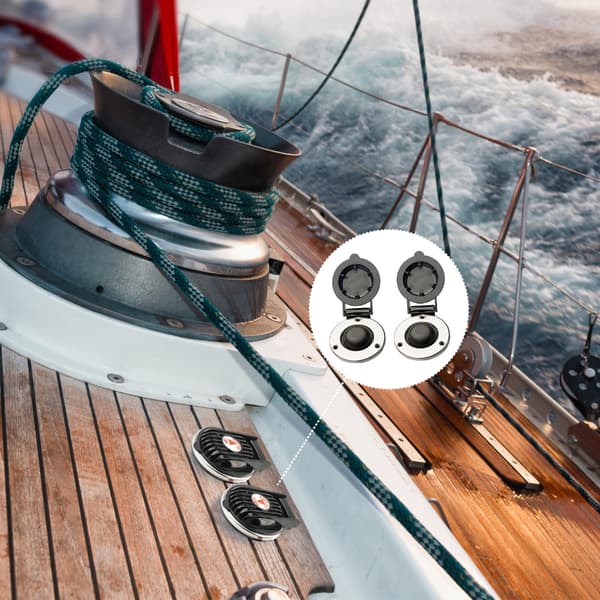 2 Marinebåd Yacht Trykknap Rustfrit Stål 12V 24V