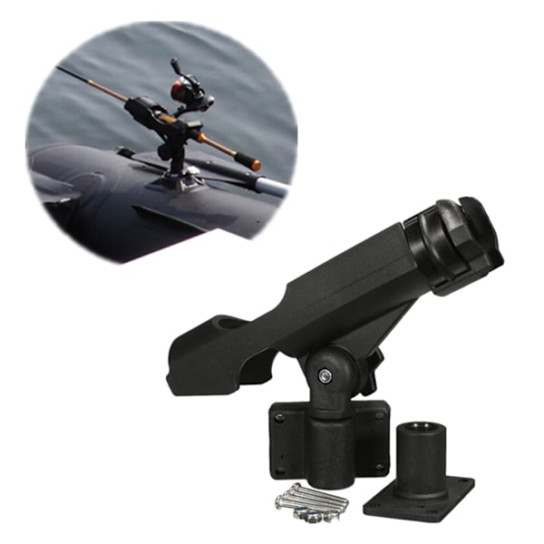 Fiskebådsstangsholder 360 graders rotation justerbar pakning kajak kano fixer mount