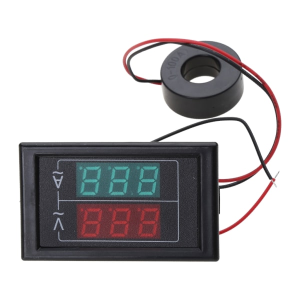 Digital Voltmeter Amperemeter AC50-500V 140A Amp Spænding Strømmåler Tester Grøn- Rød LED Display Panel