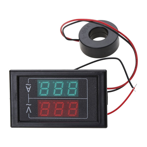 Digital Voltmeter Amperemeter AC50-500V 140A Amp Spänning Strömmätare Tester Grön- Röd LED Display Panel