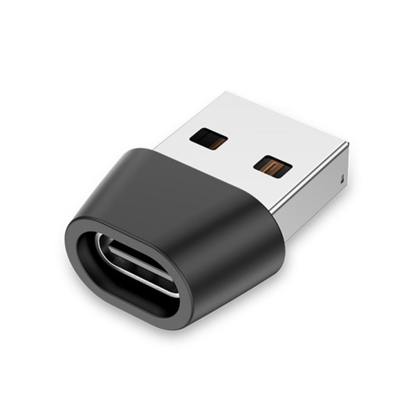 USB OTG hane till typ C hona adapter omvandlare, typ-C USB kabel adapter för USB-C data biltelefon laddare PD Fast Black