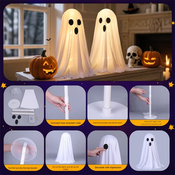 Lys for Halloween-festdekorasjon 2 STK