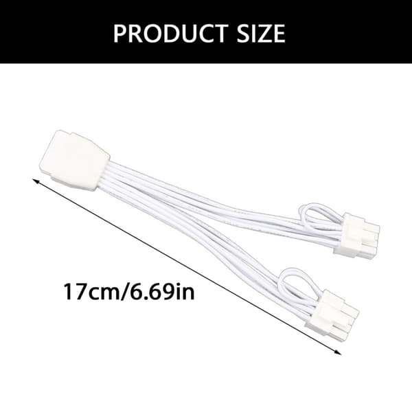 Dobbelt 8PIN til 16PIN (12+4Pin) GPU Strømsplitter Kabel Udskiftning til PC