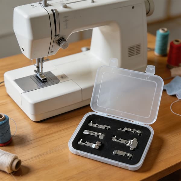 6-delt trykkfotsett for hjemmesøm og quilting