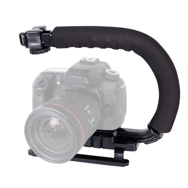 Handhållen kamerastabilisator med ABS-konstruktion och halkfritt U-grepp lättviktsdesign för kamera, DSLR-kameror