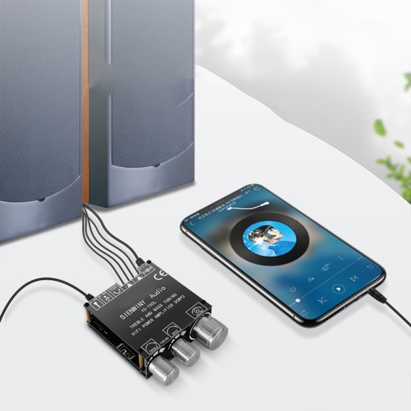 2x50W 2.1-kanals Bluetooth-kompatibel Digital Power Amplifier Board Amp