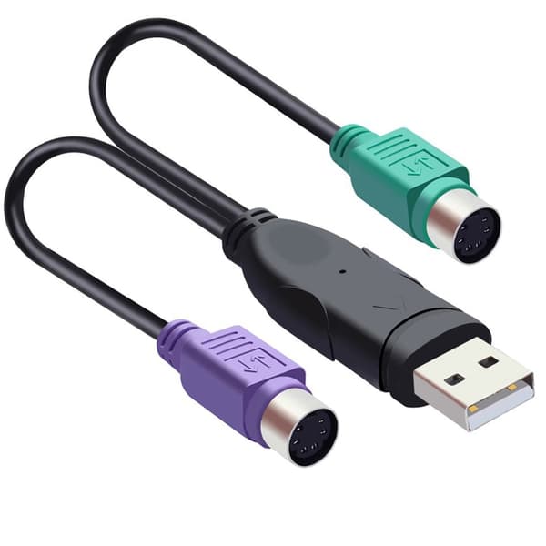 2 kpl USB - 2 -sovitin näppäimistöille ja hiirille, ABS-kotelo