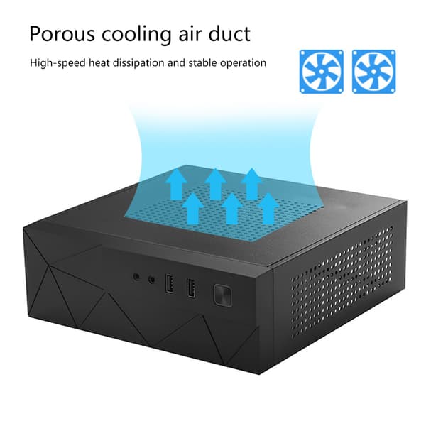 JX01 SECC Mini ITX HTPC Kabinet Spilcomputer til Kabinet Boks Desktop PC Kabinet